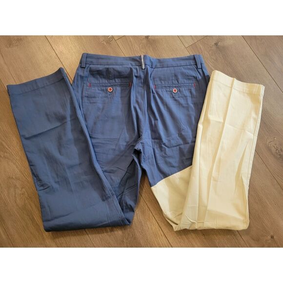 New men's 32x32 vineyard vines slim fit breaker pants blue white USA patriotic - Picture 4 of 5